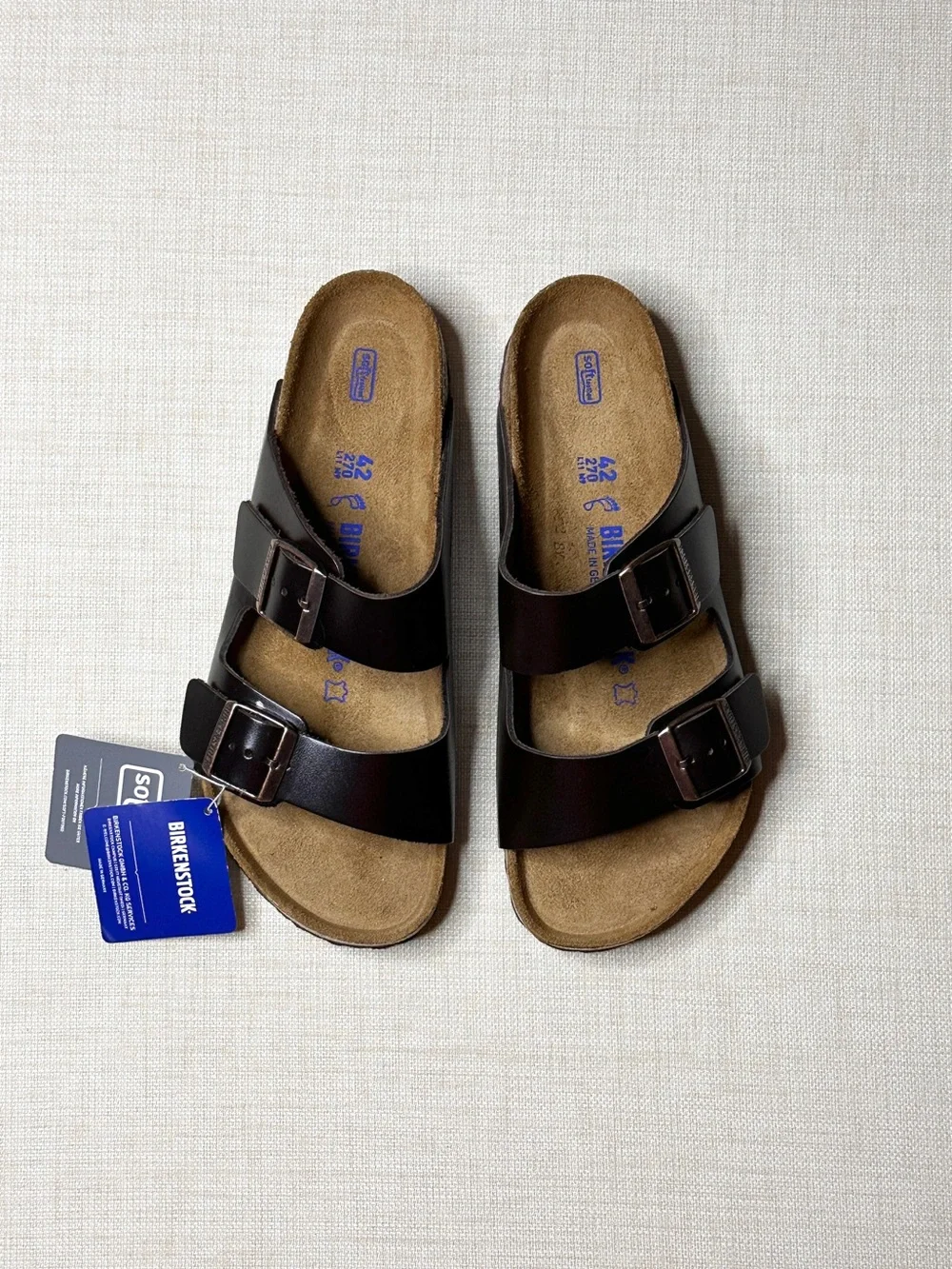 Birkenstock Arizona Soft Footbed Smooth Leather Sandals Amalfi Testa Di Moro